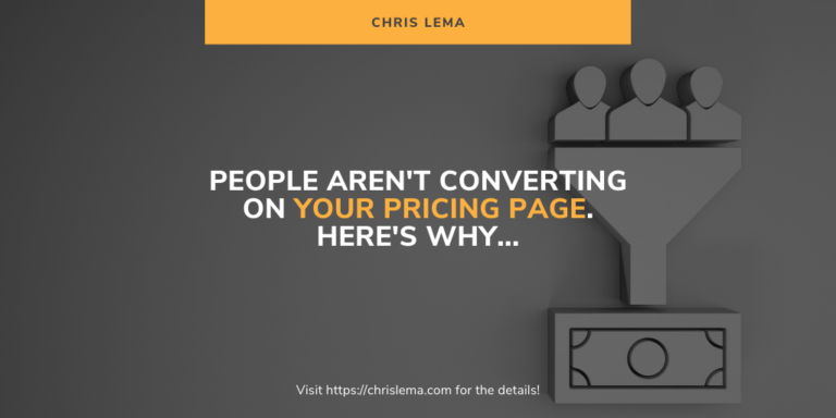 People aren't converting on your pricing page. Here's why...