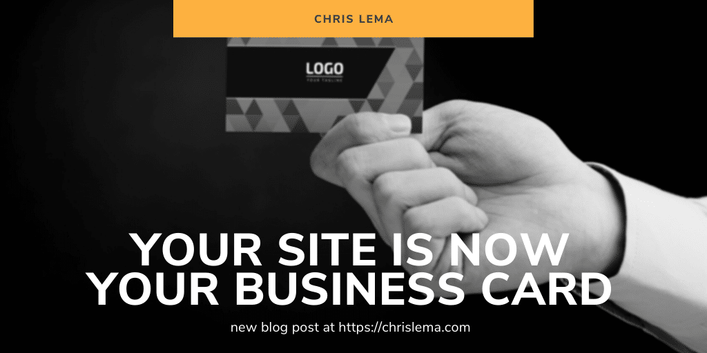 your website is your business card