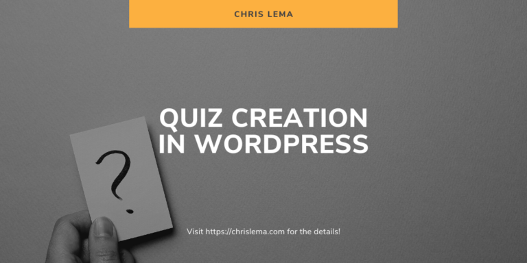 Quiz Creation in WordPress