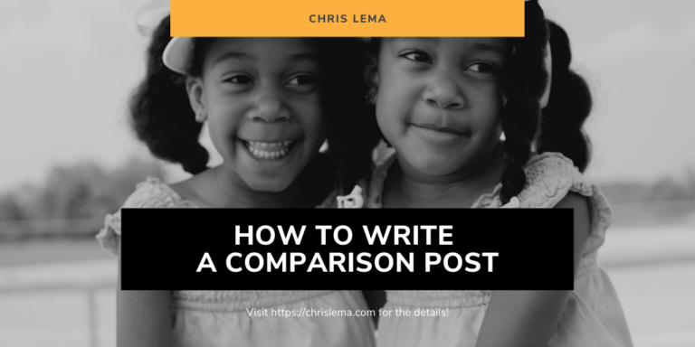 How To Write a Comparison Post