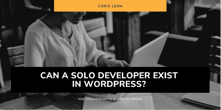 Can a solo developer exist in WordPress