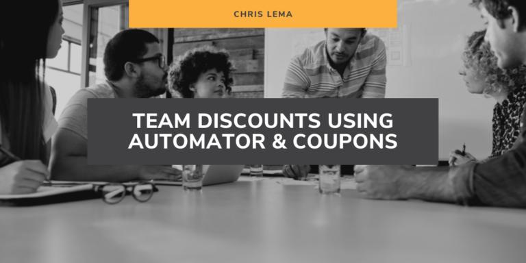 Team Discounts using Automator & Coupons