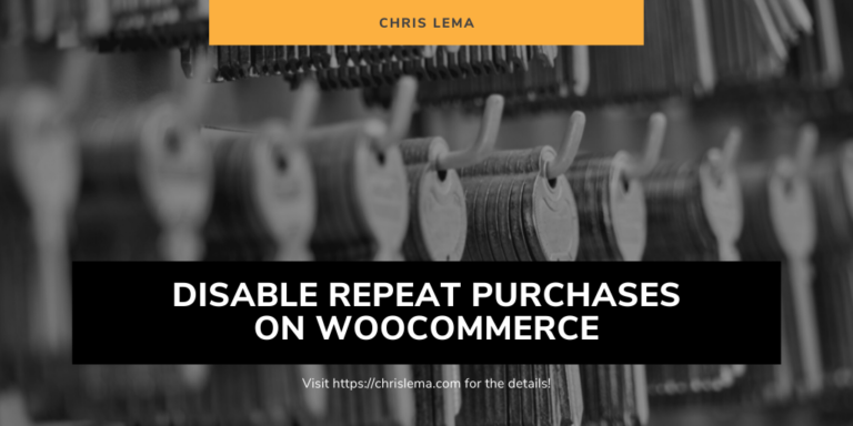 Disable Repeat Purchases on WooCommerce