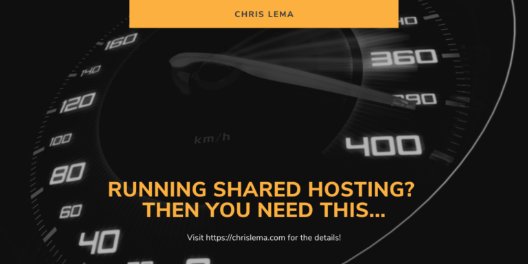 Running Shared Hosting Then You Need This...